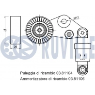 Натяжная планка, поликлиновой ремень RUVILLE 541804 JOUS 59 1440085771 - Изображение 2