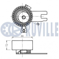 Натяжной ролик, ремень ГРМ RUVILLE 1440085841 D3GAAT 3 541874 - Изображение 2