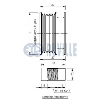 Механизм свободного хода генератора RUVILLE 541922 2YWV R 1440085889 - Изображение 2