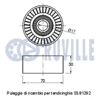 Паразитный / ведущий ролик, поликлиновой ремень RUVILLE Z7J15E X 541993 1440085962 - Изображение 2
