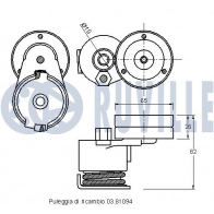 Натяжная планка, поликлиновой ремень RUVILLE 541995 FG 06M3Z 1440085964 - Изображение 2