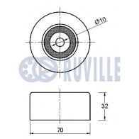 Паразитный / ведущий ролик, поликлиновой ремень RUVILLE CF R7B 542004 1440085973 - Изображение 2