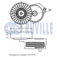 Натяжная планка, поликлиновой ремень RUVILLE G 197J 1440086025 542056 - Изображение 2