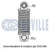 Амортизатор, поликлиновой ремень RUVILLE 1440086074 542105 XLPS2 Y - Изображение 2