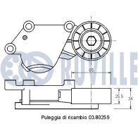 Паразитный / ведущий ролик, поликлиновой ремень RUVILLE 542109 3DK VW 1440086078 - Изображение 2