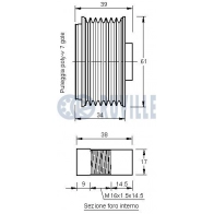 Механизм свободного хода генератора RUVILLE T3 K5U 542125 1440086094 - Изображение 2