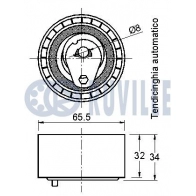 Натяжной ролик, ремень ГРМ RUVILLE R XCVI 542175 1440086144 - Изображение 2