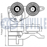 Натяжная планка, поликлиновой ремень RUVILLE C GMNL9U 542208 1440086177 - Изображение 2