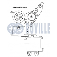 Натяжная планка, поликлиновой ремень RUVILLE 8CF0 4 542209 1440086178 - Изображение 2