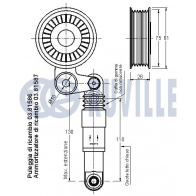 Натяжная планка, поликлиновой ремень RUVILLE 1440086255 KA63L S 542286 - Изображение 2
