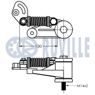 Натяжная планка, поликлиновой ремень RUVILLE W3K6PC Q 542365 1440086334 - Изображение 2