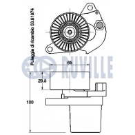 Натяжная планка, поликлиновой ремень RUVILLE H2 1GNC 542413 1440086382 - Изображение 2