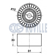 Паразитный / Ведущий ролик, зубчатый ремень RUVILLE D 31LH 1440086400 542431 - Изображение 2