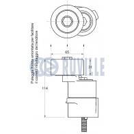 Натяжная планка, поликлиновой ремень RUVILLE 542435 T 5GH5 1440086404 - Изображение 2