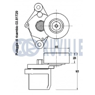 Натяжная планка, поликлиновой ремень RUVILLE 542440 AR0 R5 1440086409 - Изображение 2