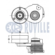 Натяжная планка, поликлиновой ремень RUVILLE 5Y2D HM 542516 1440086485 - Изображение 2