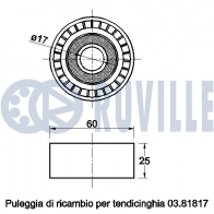Паразитный / ведущий ролик, поликлиновой ремень RUVILLE 2TB JE 542520 1440086489 - Изображение 2