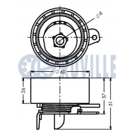 Натяжной ролик, ремень ГРМ RUVILLE 542527 VRVNV 2T 1440086496 - Изображение 2