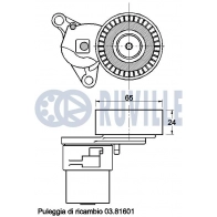 Натяжная планка, поликлиновой ремень RUVILLE 1440086498 542529 5G 2OSHN - Изображение 2