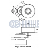 Натяжная планка, поликлиновой ремень RUVILLE 1440086528 ZNBT61 R 542559 - Изображение 2