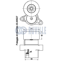 Натяжная планка, поликлиновой ремень RUVILLE 542574 G 60H99 1440086543 - Изображение 2