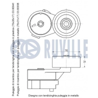 Натяжная планка, поликлиновой ремень RUVILLE Q0 NDSDH 1440086562 542593 - Изображение 2