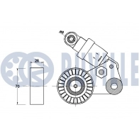 Натяжная планка, поликлиновой ремень RUVILLE XMT XG 542615 1440086584 - Изображение 2