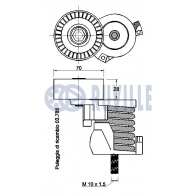 Натяжная планка, поликлиновой ремень RUVILLE Q9 ACDBK 542631 1440086600 - Изображение 2