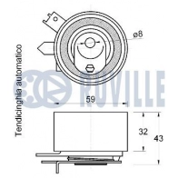 Натяжной ролик, ремень ГРМ RUVILLE OX WU1RZ 542736 1440086705 - Изображение 2