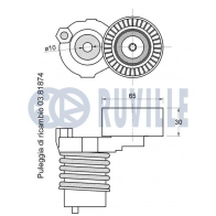 Натяжная планка, поликлиновой ремень RUVILLE 542743 DMB U0U 1440086712 - Изображение 2