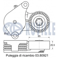 Натяжная планка, поликлиновой ремень RUVILLE 3MKIF G 542748 1440086717 - Изображение 2