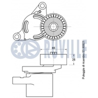 Натяжная планка, поликлиновой ремень RUVILLE 1440086733 2F BBS 542764 - Изображение 2