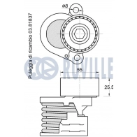 Натяжная планка, поликлиновой ремень RUVILLE X8 WOW5 1440086736 542767 - Изображение 2