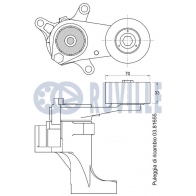 Натяжной ролик, поликлиновой ремень RUVILLE D 358W 1440086741 542772 - Изображение 2