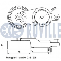 Натяжной ролик, поликлиновой ремень RUVILLE C8V L57A 542774 1440086743 - Изображение 2