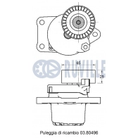 Натяжной ролик, поликлиновой ремень RUVILLE Q2Z W4PG 1440086755 542786 - Изображение 2