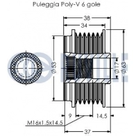 Механизм свободного хода генератора RUVILLE T4F 4W 1440086764 542795 - Изображение 2
