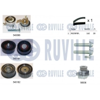 Водяной насос + комплект зубчатого ремня RUVILLE 8YG6 FO 5500401 Opel Astra (G) 2 Купе 1.8 16V (F07) 116 л.с. 2000 – 2000