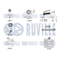 Водяной насос + комплект зубчатого ремня RUVILLE 1440087112 6K 9NL2C 5501362 - Изображение 2
