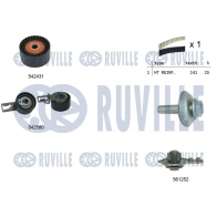 Водяной насос + комплект зубчатого ремня RUVILLE 5503691 Citroen DS3 1 (PF1) Хэтчбек 1.6 HDi 110 112 л.с. 2009 – 2015 Q4XV LZ