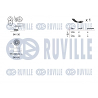 Поликлиновой ременный комплект RUVILLE P84HE 0 570080 1440088519 - Изображение 2