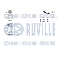 Поликлиновой ременный комплект RUVILLE 570106 1440088545 X37G H - Изображение 2