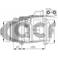 Компрессор кондиционера ACR Mercedes S-Class (W140, C140) 3 1991 – 1998 134427R 7IHOW 8W042 8