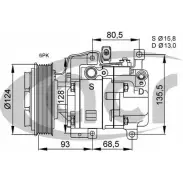 Компрессор кондиционера ACR 38911 134630 X D34Y Mazda 3 (BK) 1 Хэтчбек 2.3 MZR Sport 171 л.с. 2003 – 2009