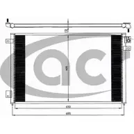 Радиатор кондиционера ACR QD162 04 TFAL 300067 3759300