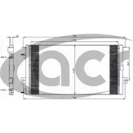 Радиатор кондиционера ACR Chrysler Voyager 3 (GS) Минивэн 2.5 TDiC AWD 116 л.с. 1995 – 2001 YXXMNI7 300078 NZ TVF30