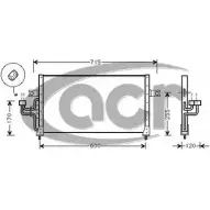 Радиатор кондиционера ACR 3759342 XUJ 9O9E 2O2UC 300114