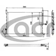 Радиатор кондиционера ACR 300162 3759384 9 W83C X9CY7