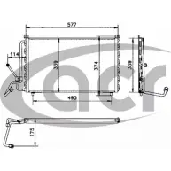 Радиатор кондиционера ACR O064TK 5 2WMGLK 3759390 300170