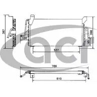 Радиатор кондиционера ACR Ford Escort 7 (FA, GAL, ABL) Хэтчбек 39 2AOV5 300403 QM3AOAH